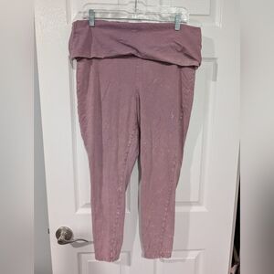 Torrid Purple Pink Full Length Foldover Waist Premium Legging in Size 2 (18/20)